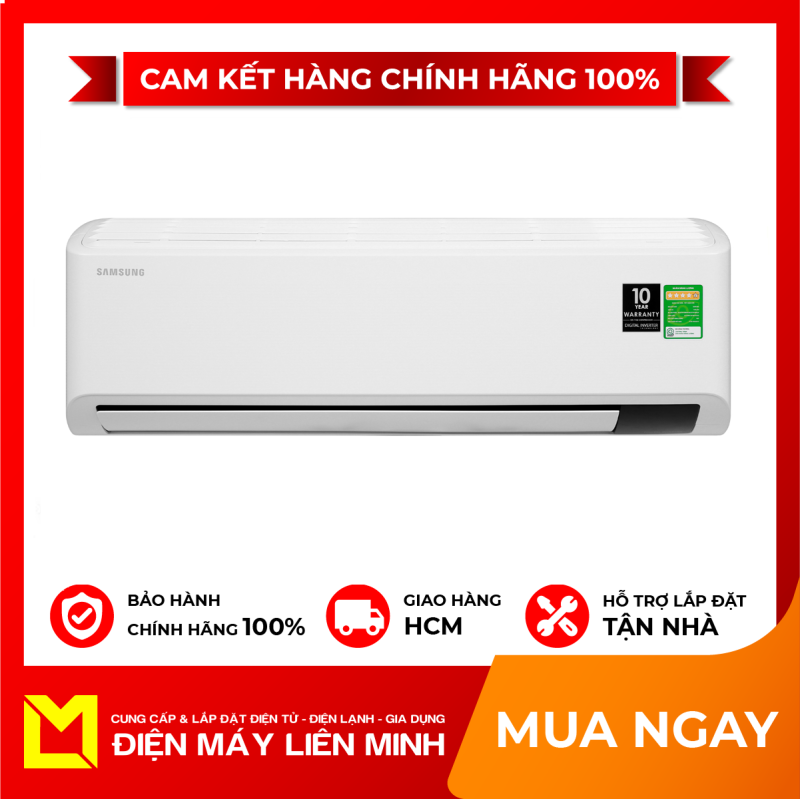 TRẢ GÓP 0% - Máy lạnh Samsung Inverter 2 HP AR18TYHYCWKNSV . Chế độ chỉ sử dụng quạt - không làm lạnh, Chức năng hút ẩm, Có tự điều chỉnh nhiệt độ (chế độ ngủ đêm), Hẹn giờ bật tắt máy, Làm lạnh nhanh tức thì chính hãng