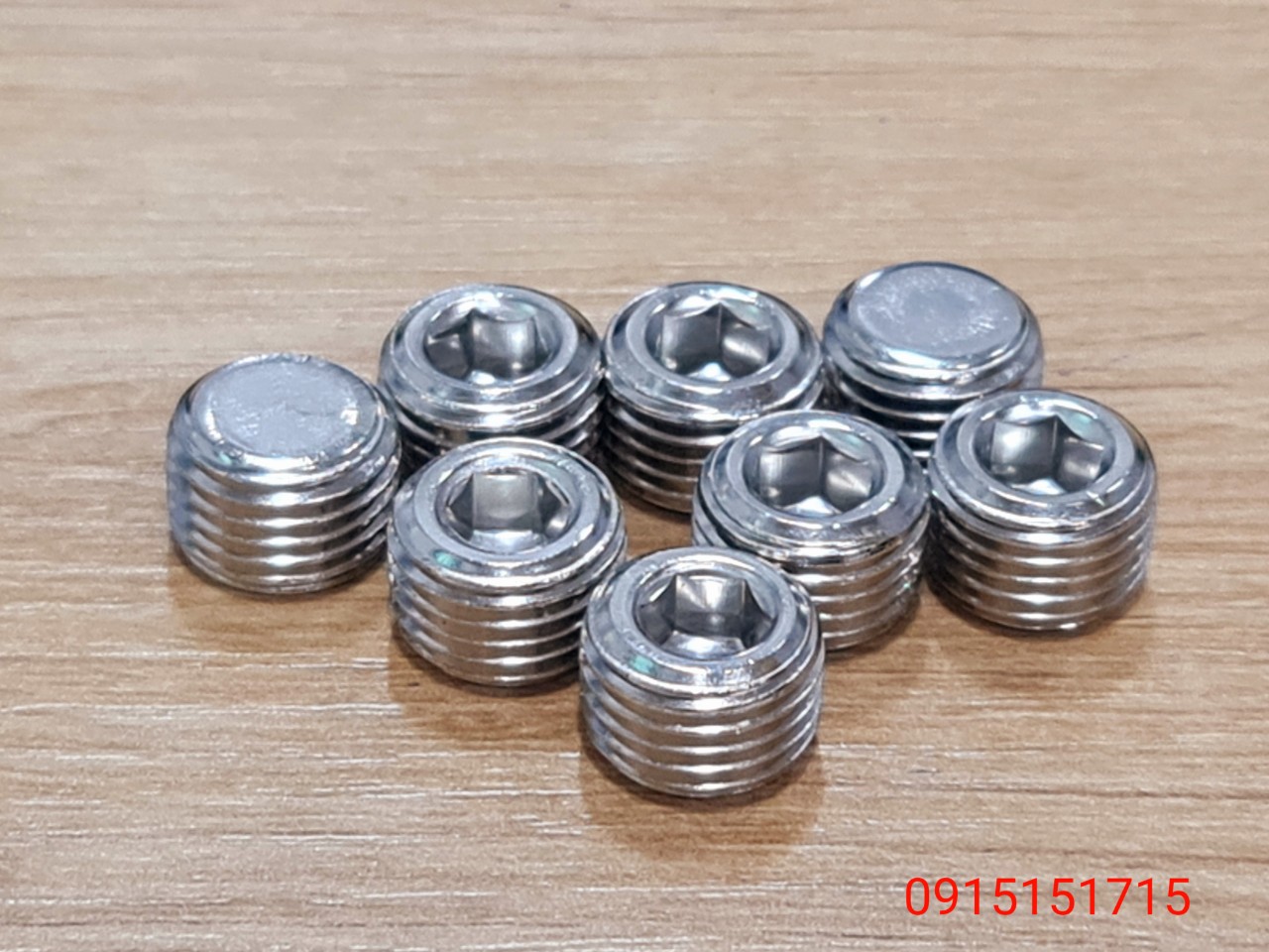 Nút bịt khí nén Ren 1/8-1/4-3/8-1/2 ( Combo 5 cai )