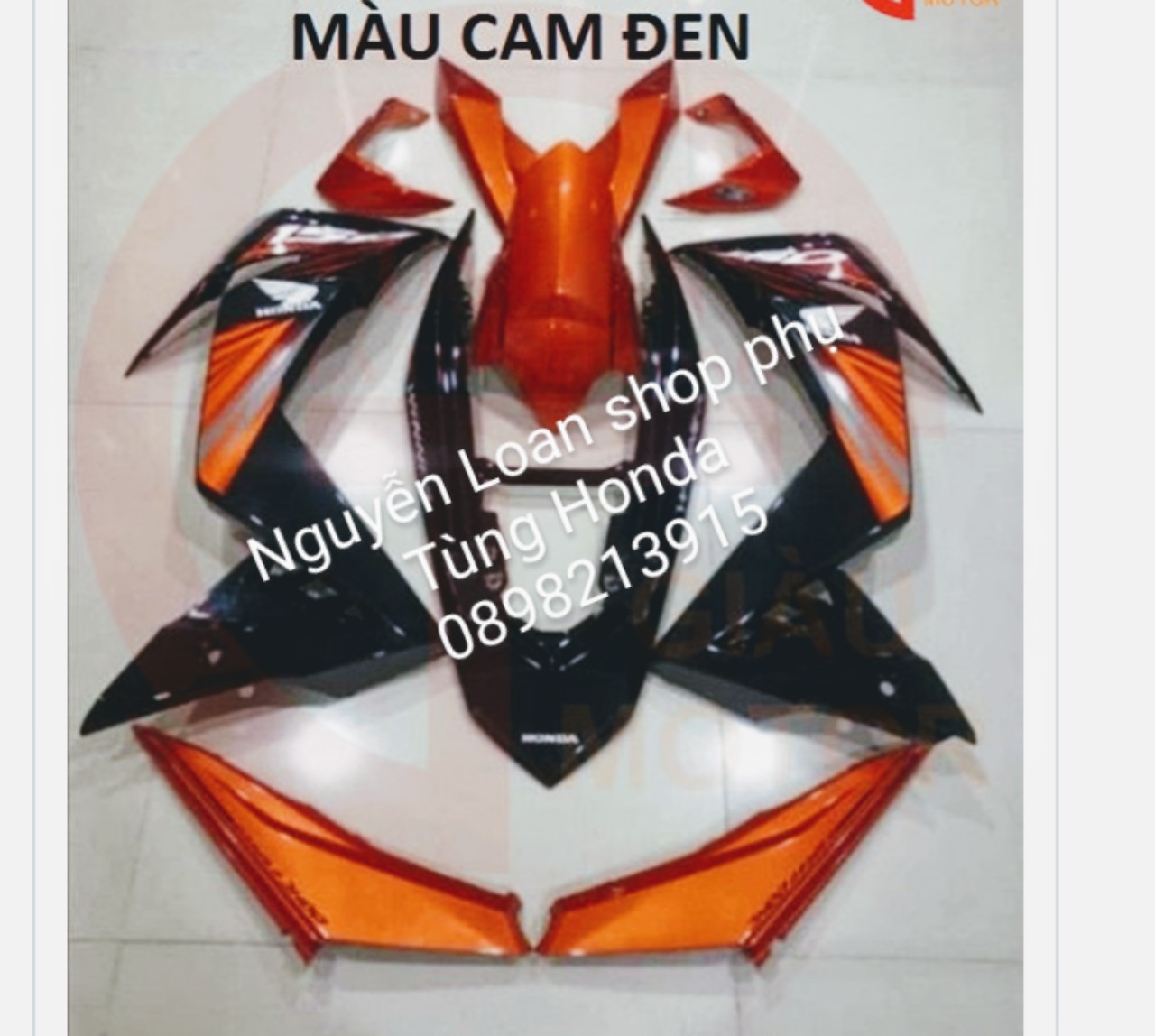 HONDA - DÀN ÁO CHO XE WINNER 150 V1 MÀU CAM ĐEN DÀN MÀU 9 MÓN ZIN CHÍNH HÃNG