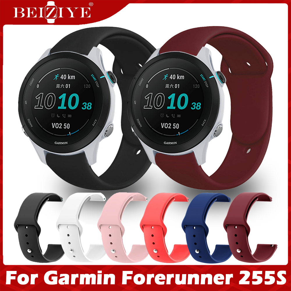 Đối với Garmin Forerunner 255S music Dây đeo bằng silicon Dây đeo thay thế dây đeo mềm cho Dây đeo của Garmin Forerunner 255S Dây đeo bằng silicon của dây đeo