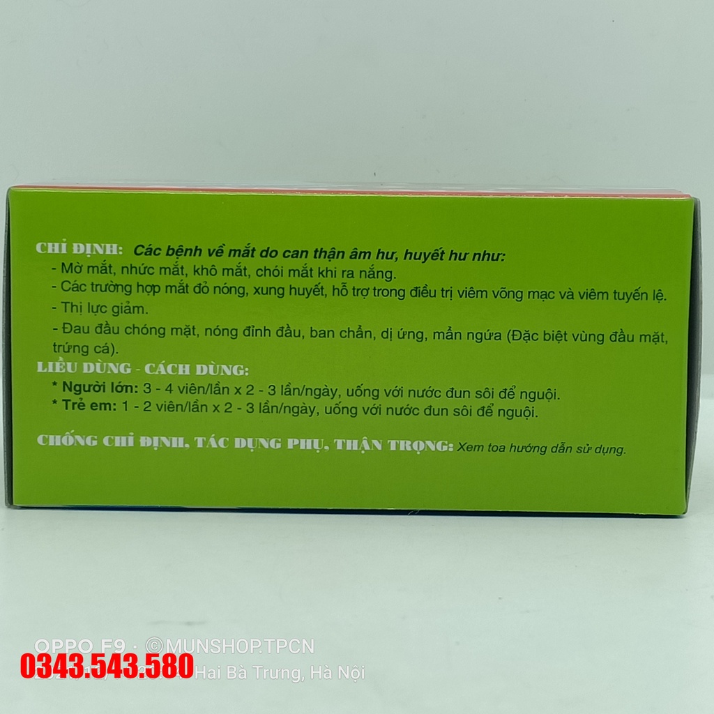 Sáng mắt traphaco hộp 10 vỉ x 10 viên nang cứng