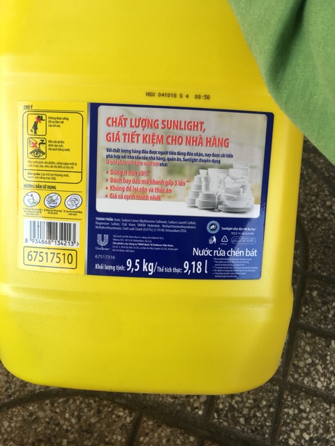 Sunlight Rửa Chén 9.5KG