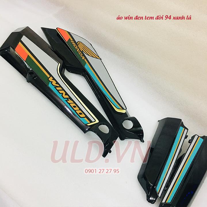 ÁO WIN ĐEN TEM ĐỜI 94 MÀU XANH LÁ
