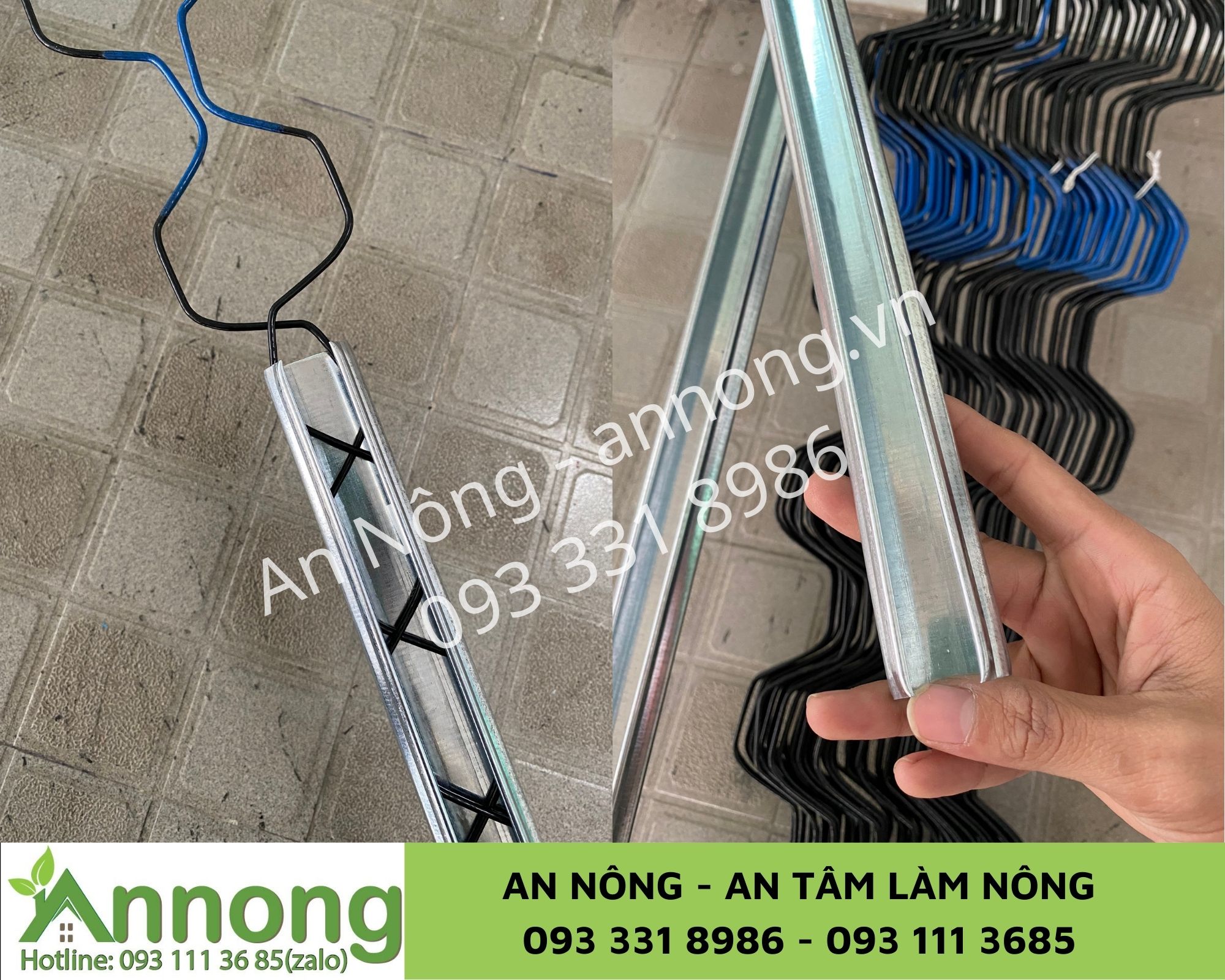 Combo 20m /30/50m Nẹp Ziczac Nhà Kính (Bao Gồm Nẹp C Và Lò  Xo Ziczac - tặng kèm ốc bắn nẹp)