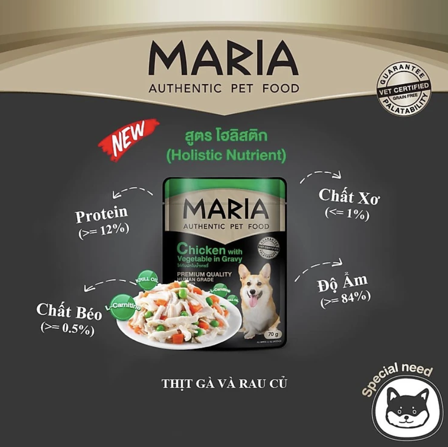 Pate Maria cho chó gói 70g