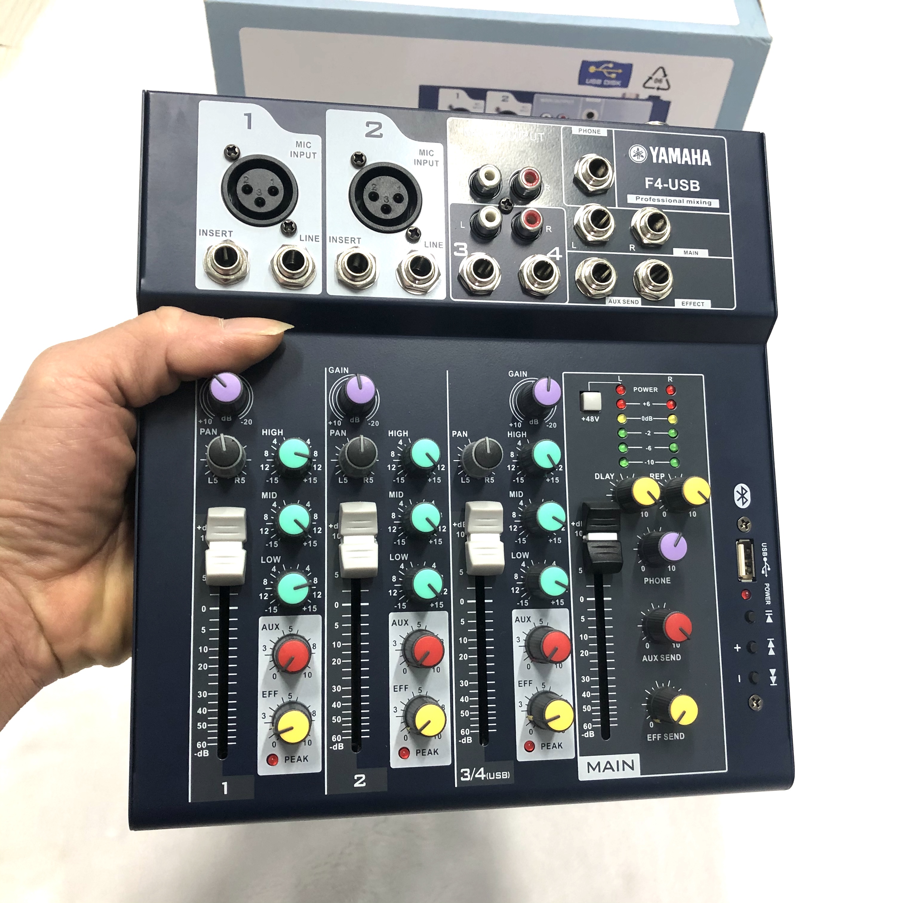 bàn mixer f4 YAMAHA usb và bluetooth