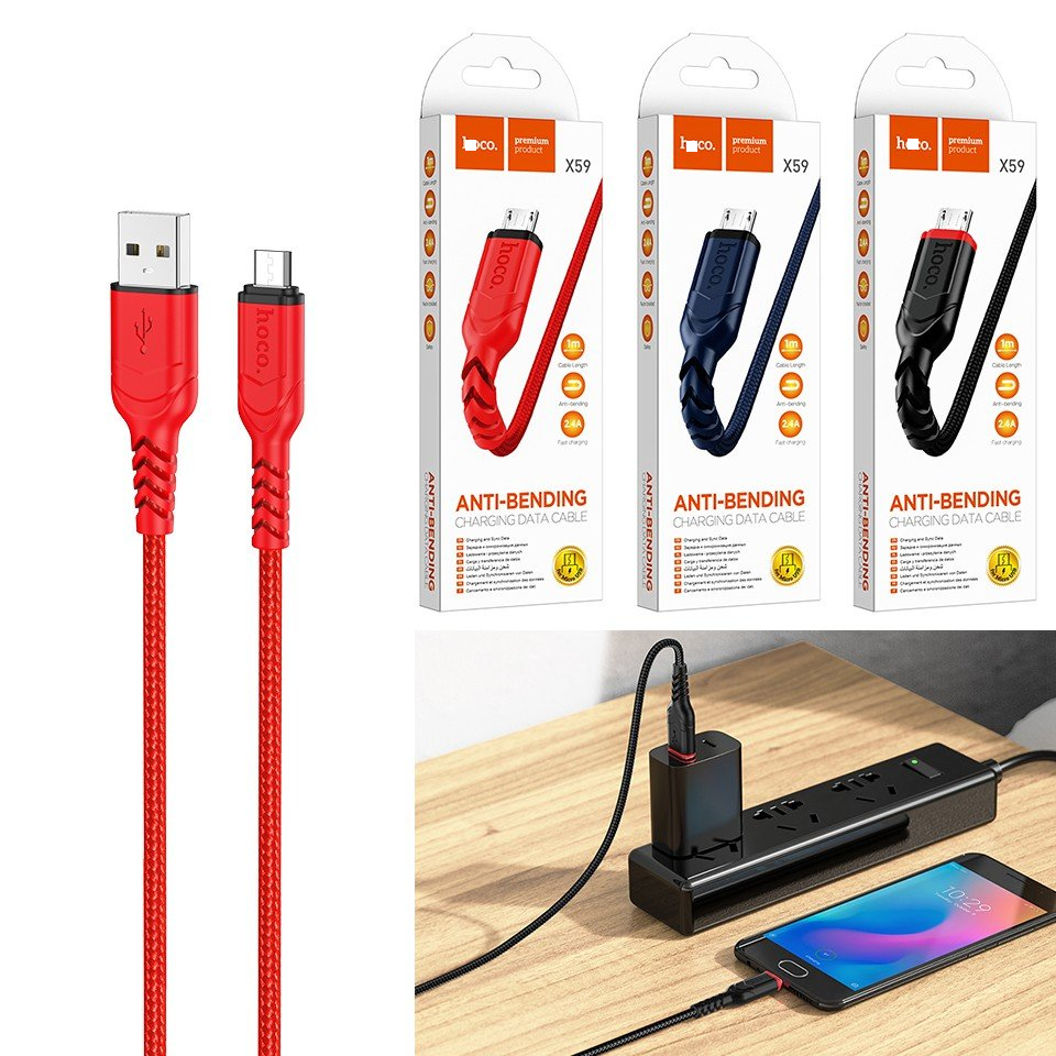 CÁP SẠC MIRCO USB I.P TYPE C X59 SIÊU CHẤT LƯỢNG 1M /2M-HT