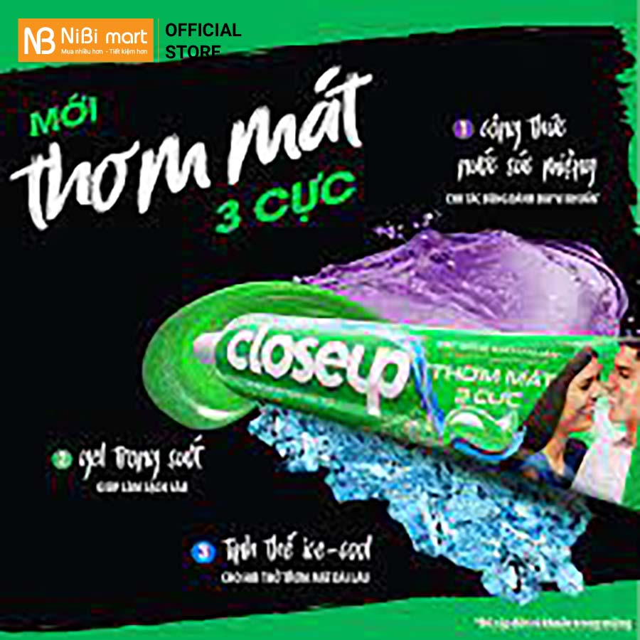 Kem đánh răng Close Up bạc hà tuýp 180g