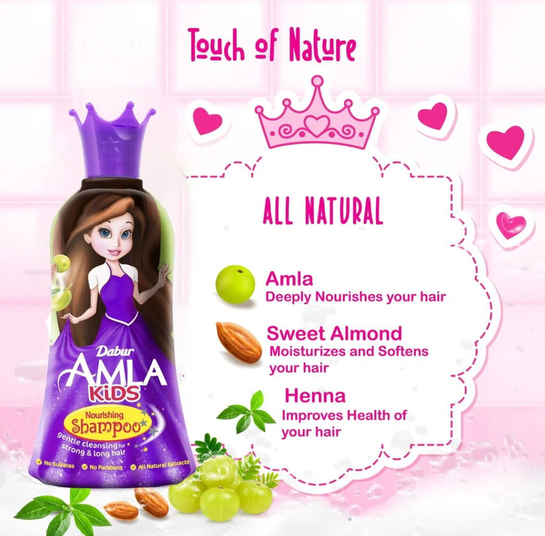 [Mẫu mới]Dầu gội Dabur Amla cho trẻ em 200ml
