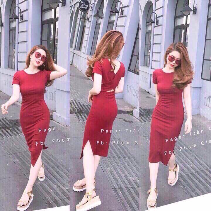 Đầm Body Tôn Dáng Hở Lưng Sexy