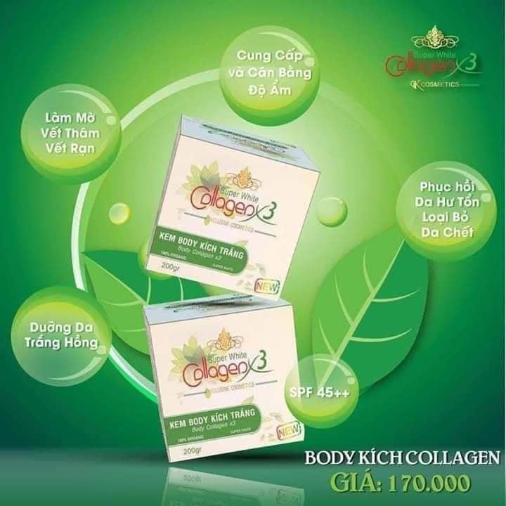 Combo 4 kem BoDy Collagen X3