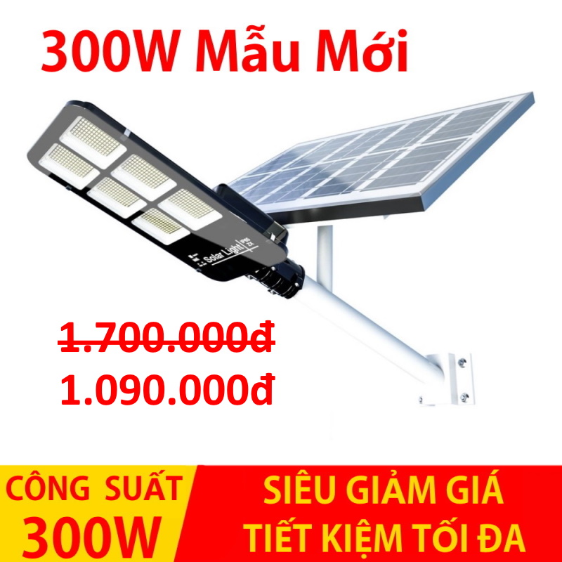 Đèn Cao Áp Năng Lượng Mặt Trời 300W Mẫu Mới IP68 Chống Nước