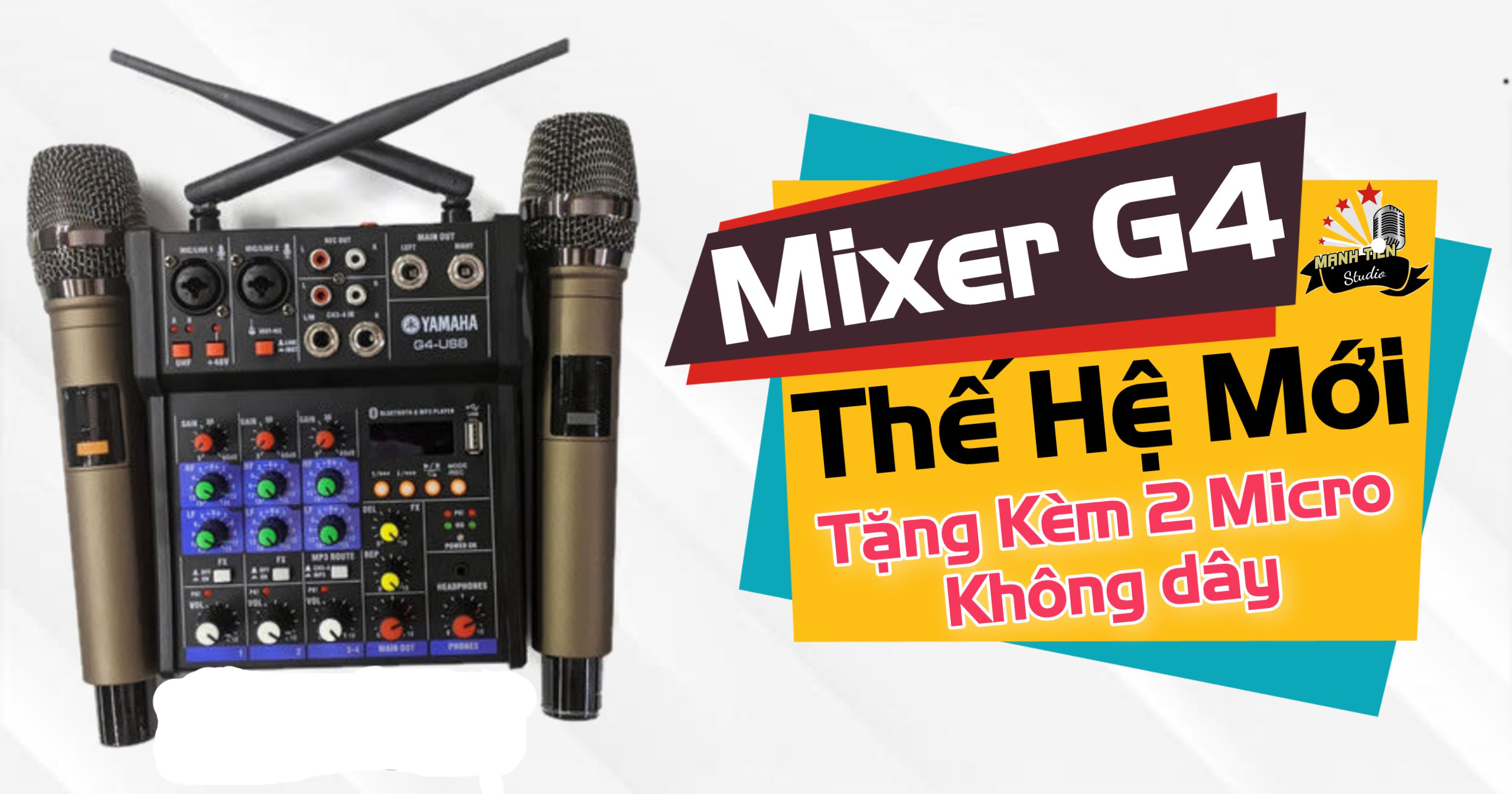 Thiết Bị Trộn Âm Thanh Mixer Yamaha G4 Cao Cấp, Có Hàng Giao Ngay, Thiết Bị Trộn Âm Tạo Vang Tốt Âm Thanh Ra To Sắc Nét, Tặng Kèm 2 Micro Không Dây Hát Livestream, Karaoke Gia Đình, Dàn Âm Thanh Mini Chuyên Nghiệp Cực Hay, Bảo Hành 1 Năm.