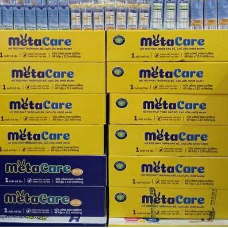 (Date mới) Thùng sữa pha sẵn Metacare Vàng 48 hộp 180ml