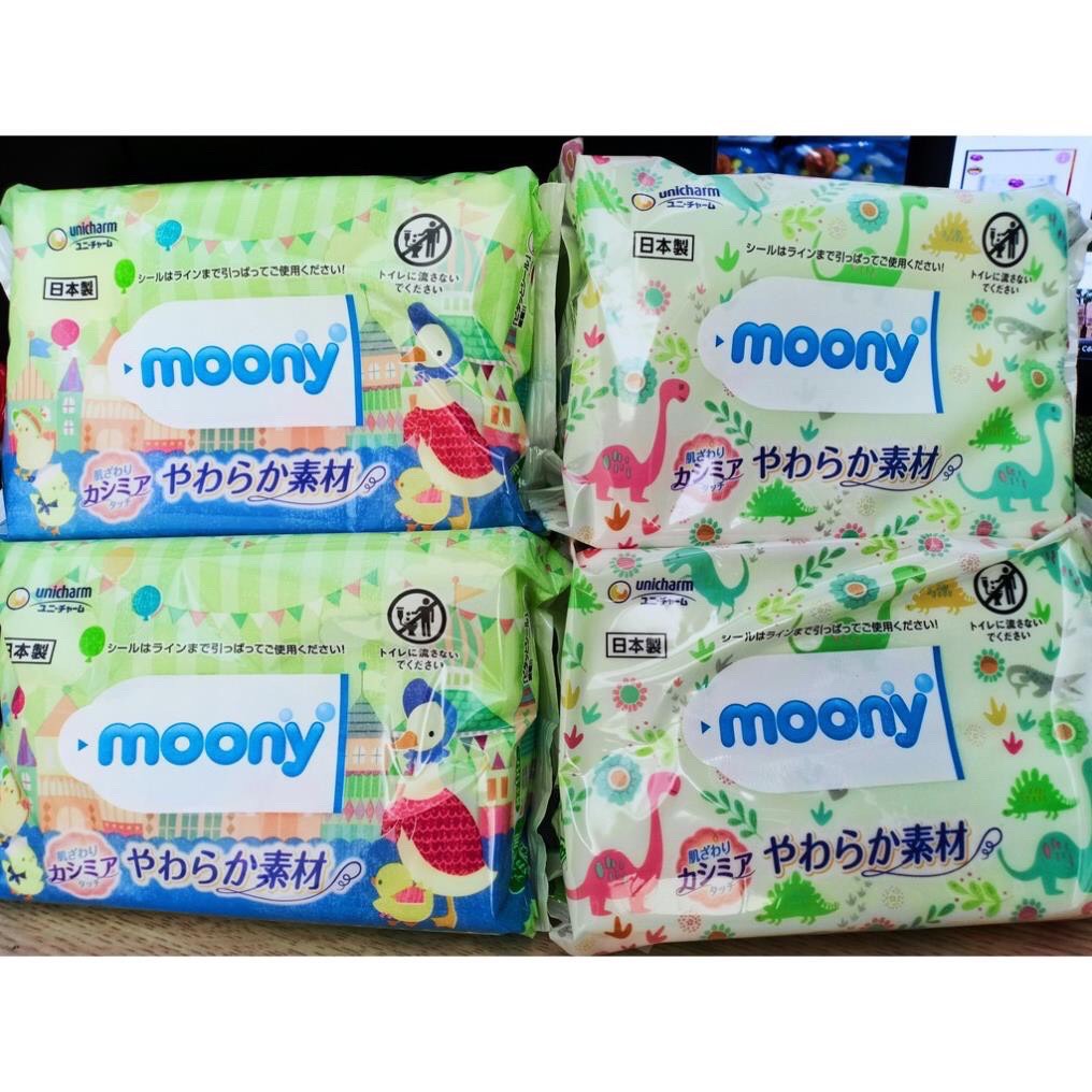 ( Chính Hãng ) Giấy Ướt Moony Nội Địa Nhật Bản 80 Tờ
