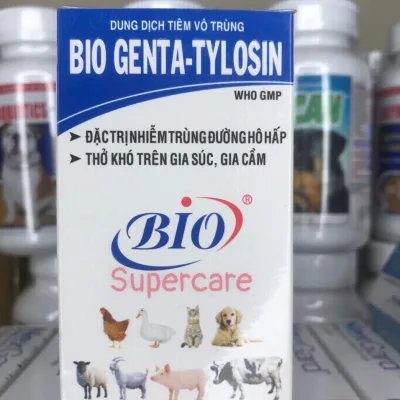 (Tặng kèm ống tiêm) Bio Genta Tylosin 100ml - Viêm Phổi Tiêu Chảy Chó Mèo