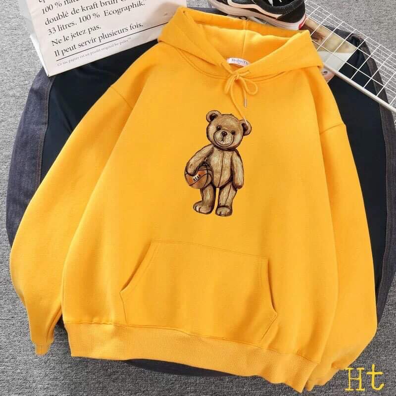 Áo hoodie 5d gấu bóng rổ HTH1120