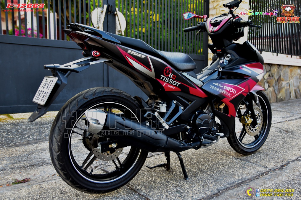 Tem Trùm Exciter 150 Đỏ Đen Nhám - E-12663