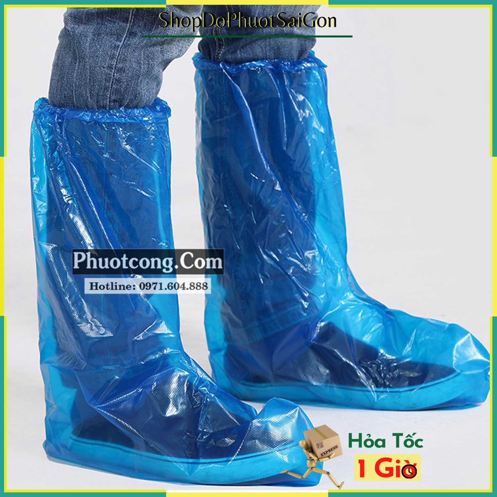 Ủng đi mưa Nilon 💦chuyên dụng đi phượt ( cặp )