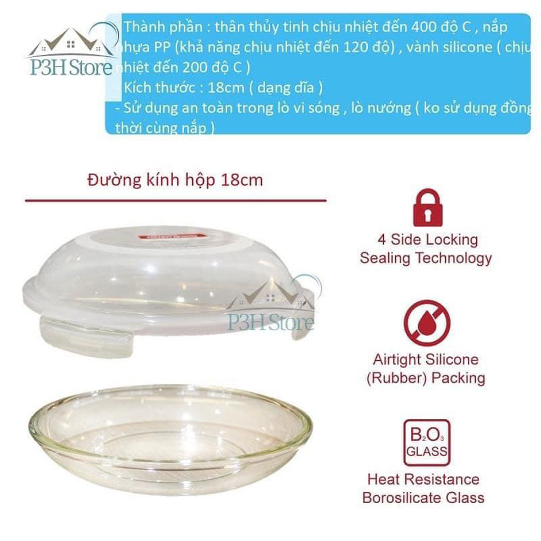Hộp thủy tinh Lock and Lock-Dung tích 800ml