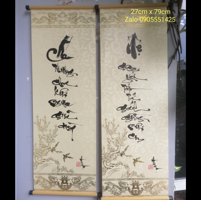 Parents calligraphy. Gifts for parents, parents. Gifts for Chinese New Year