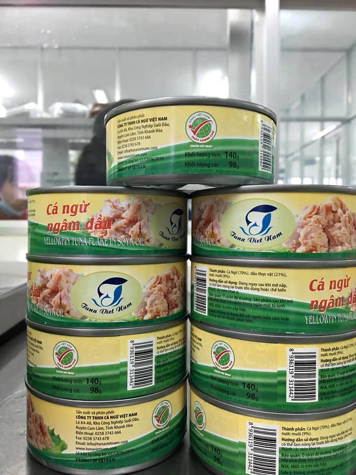 Combo 24 lon cá ngừ ngâm dầu 140g (thịt xé)