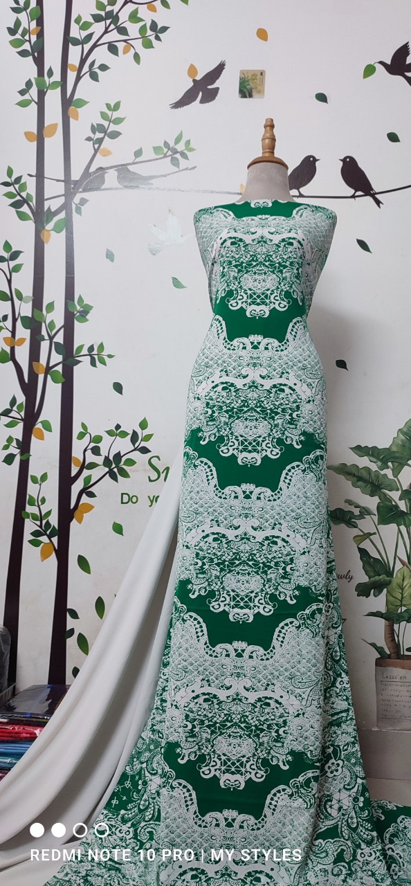 2m vải lụa lạnh, hoạ tiết độc lạ - lụa Mango chính phẩm