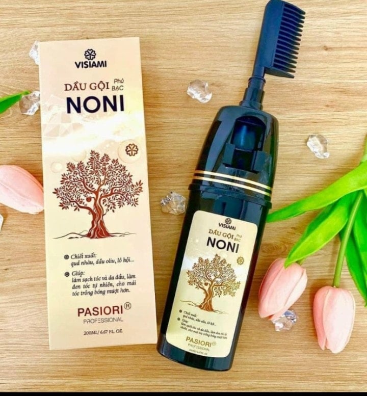 [New] Dầu gội phủ bạc đen tóc Noni Biotin Collagen 200ml (kèm lược)