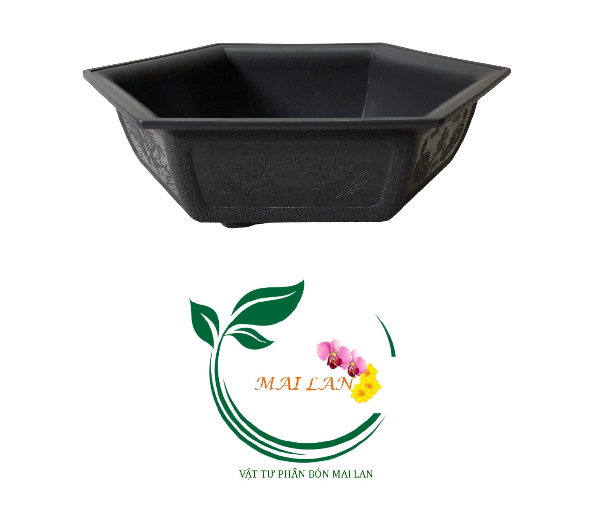 Chậu Lục giác Bonsai Mini 21x8cm - #019D#