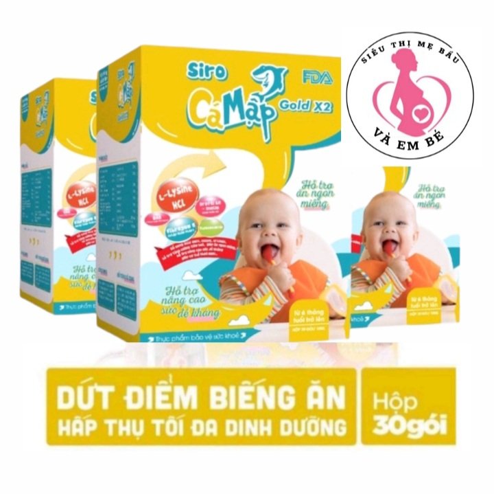 Siro ăn ngon cá mập gold x2 ăn ngon bé ăn ngon ngủ tốt, phát triển toàn diện