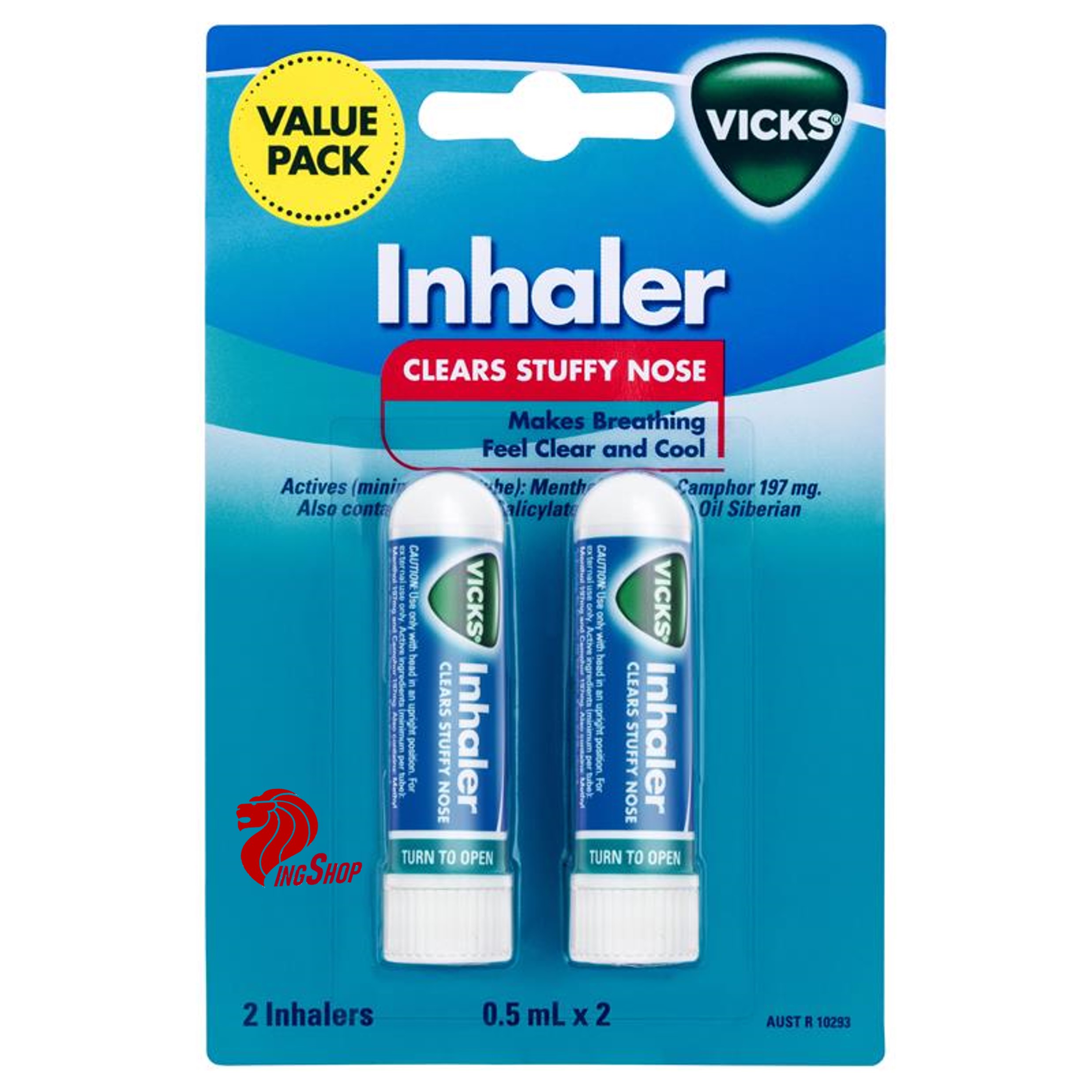 [Singapore - 2 ống] Ống hít thông mũi Vicks inhaler