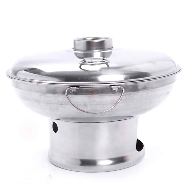Nồi Lẩu Inox Thái Lan 22 Cm Sử Dụng Cồn,Than