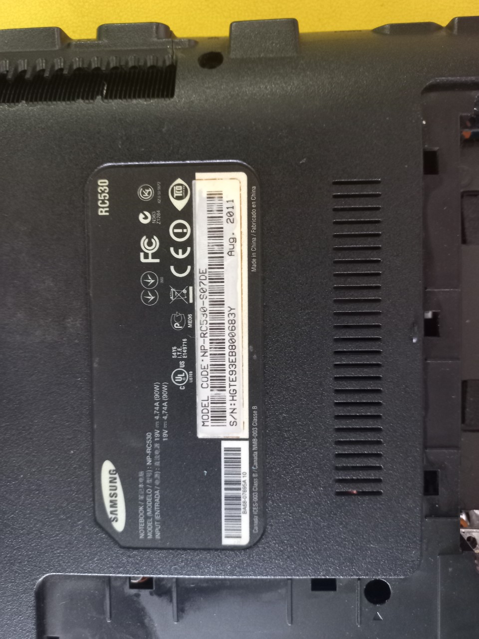MAINBOARD LAPTOP SAMSUNG RC530