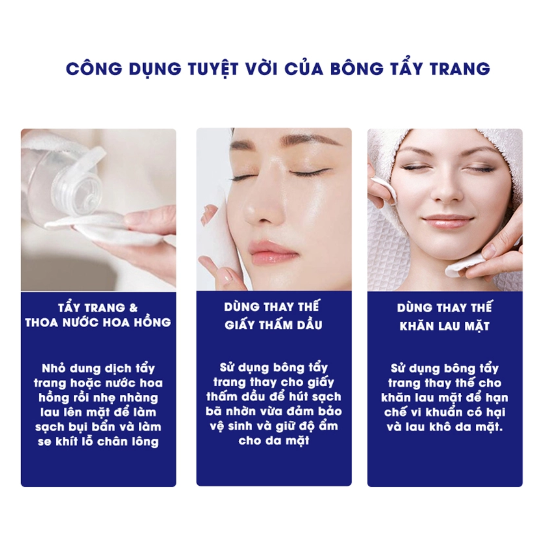 Bông tẩy trang LIKADO miếng tròn 100 miếng