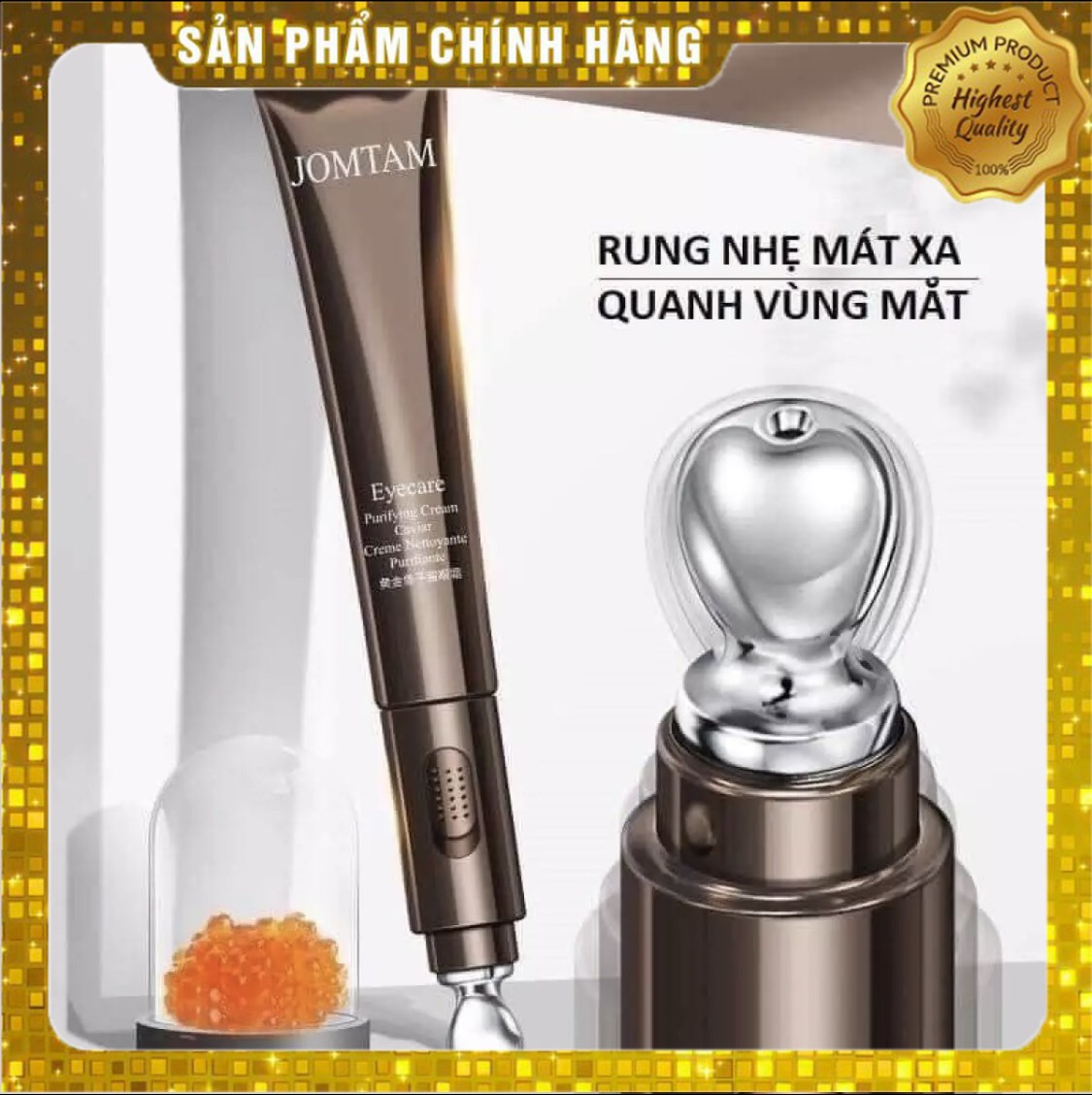 (Chính Hãng) Thanh Lăn Mắt Jomtam Kèm Kem Massage Mắt , Giảm Thâm Quầng Mắt Hiệu Quả