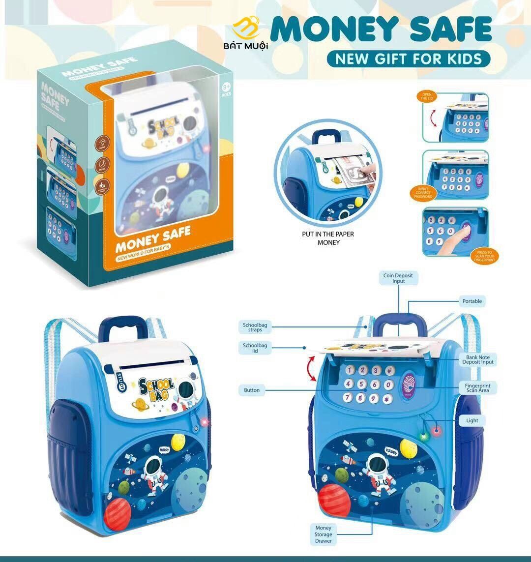 Đồ chơi Két Sắt Mini Mở Bằng Mật Mã Thông Minh - BAT MUOI