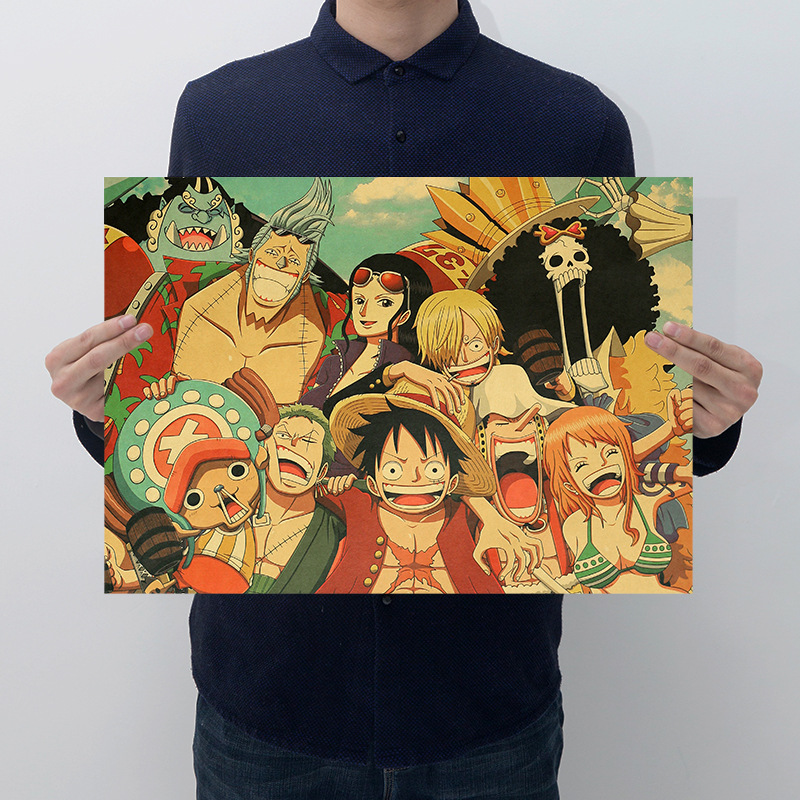 Poster One Piece dán tường, trang trí phòng, nội thất cực đẹp kích thước 50,5 * 35cm- Mô hình One Piece