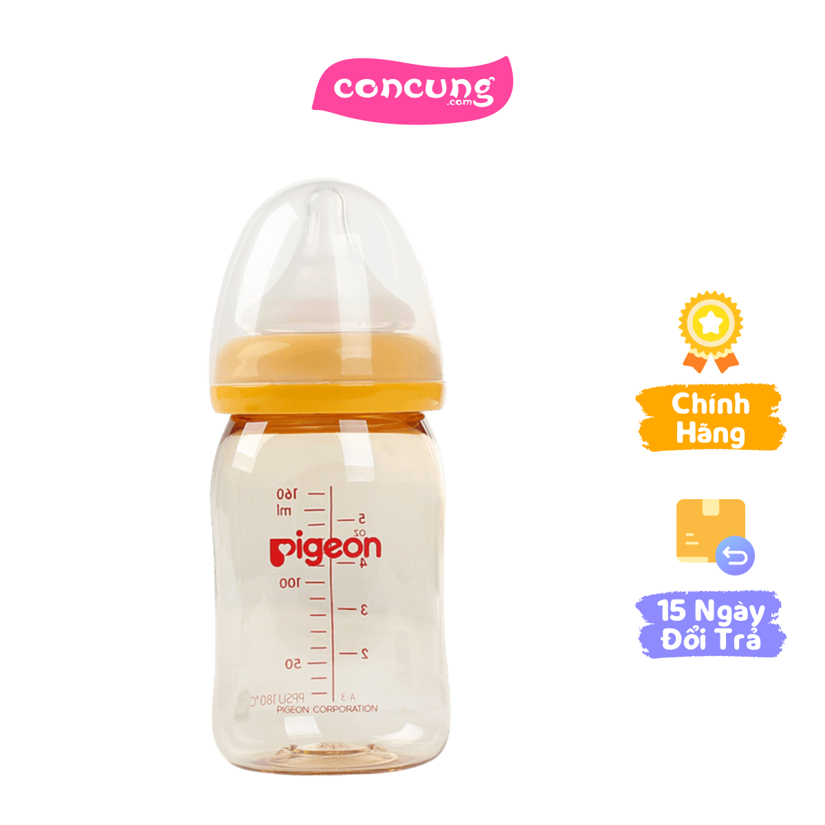 Bình sữa pigeon nhựa ppsu cổ rộng 160ml