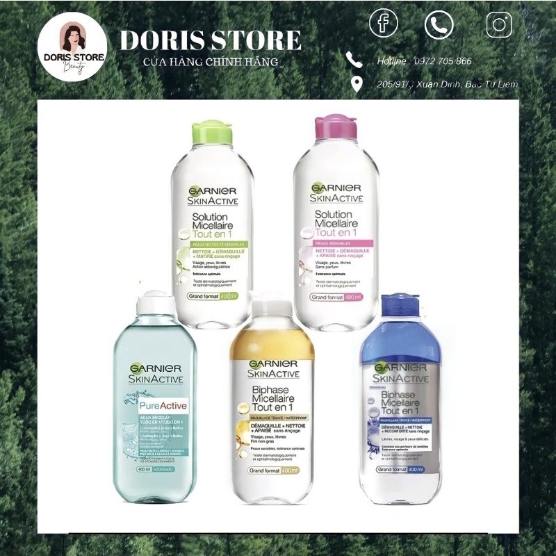 [400ml] Tẩy Trang Garnier Bản Pháp