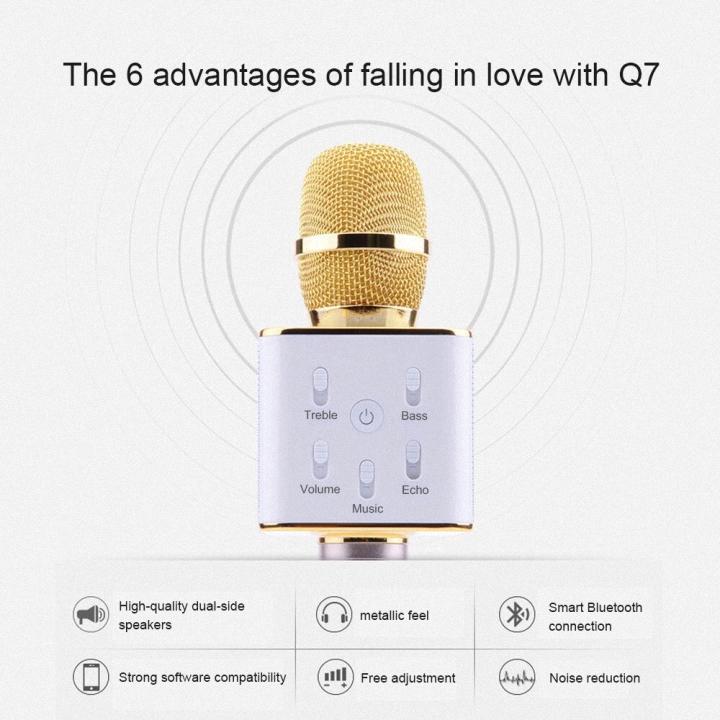 [ Thanh Lý ]Micro hát Karaoke tích hợp Loa Bluetooth Q7 .