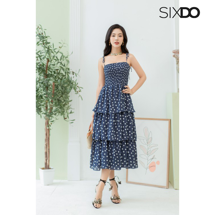Đầm hai dây maxi chiffon SIXDO (Maxi Chiffon Dress)