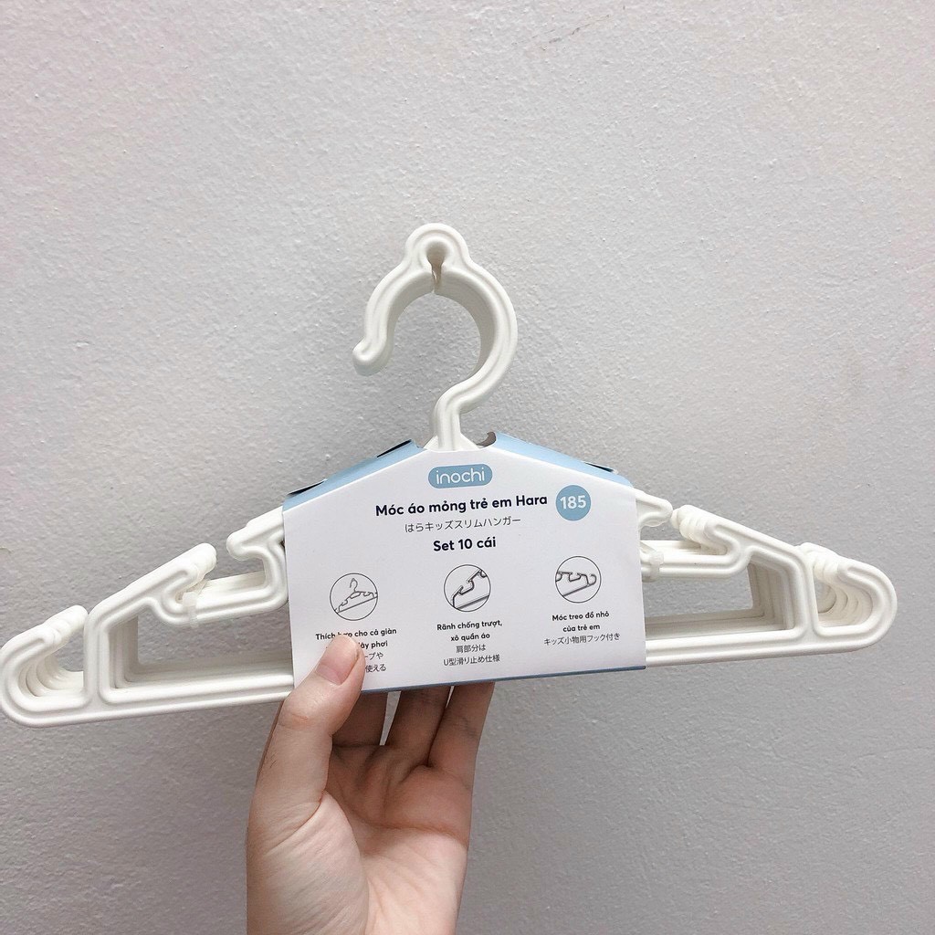 Set 10 Móc Quần Áo Trẻ Em Inochi