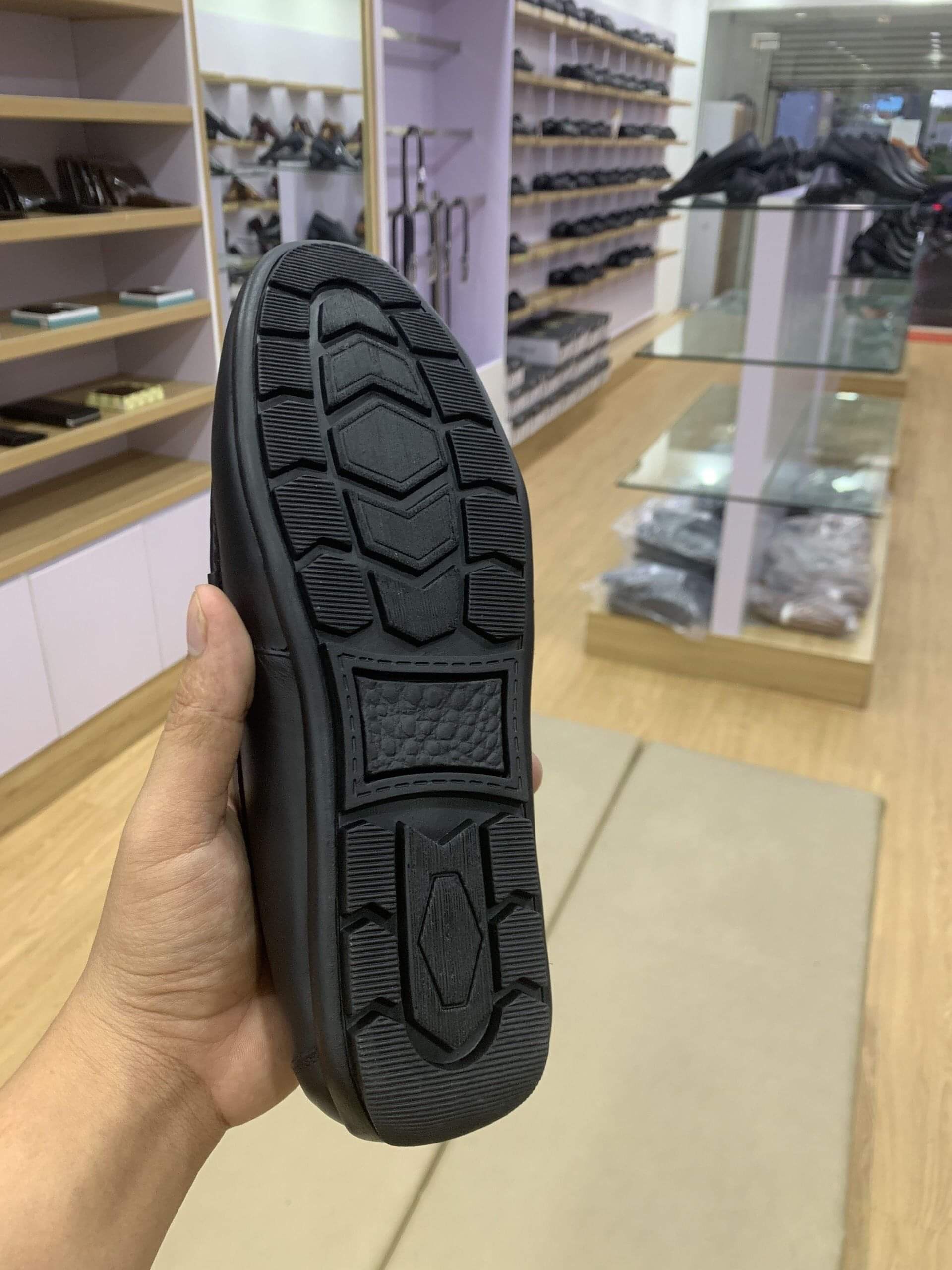 Giày Lười Mọi Nam Công Sở Da Bò Đế Cao Su