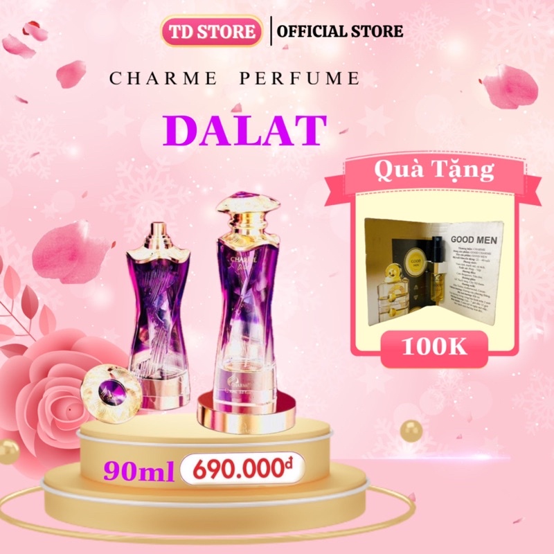 [Chính Hãng] Nước Hoa Tỉnh Thành CHARMEDALAT 90ml ( date 3/2025 )