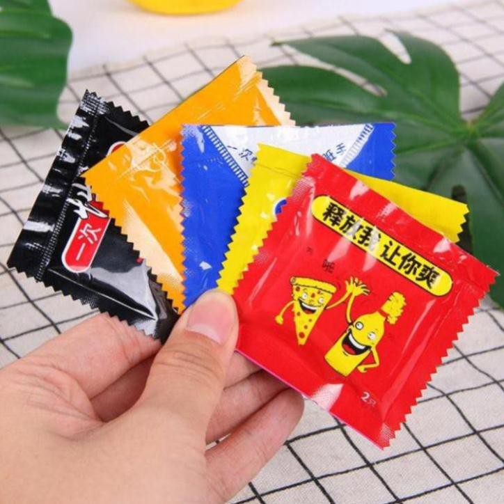 Găng tay nilon bao tay xốp nilong dùng 1 lần giả bcs