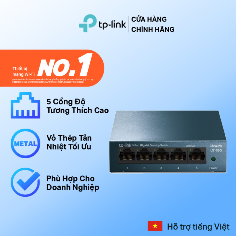 Bảng giá Bộ Chia Mạng Switch Để Bàn TP-Link LS105G 5 Cổng 10/100/1000Mbps Phong Vũ