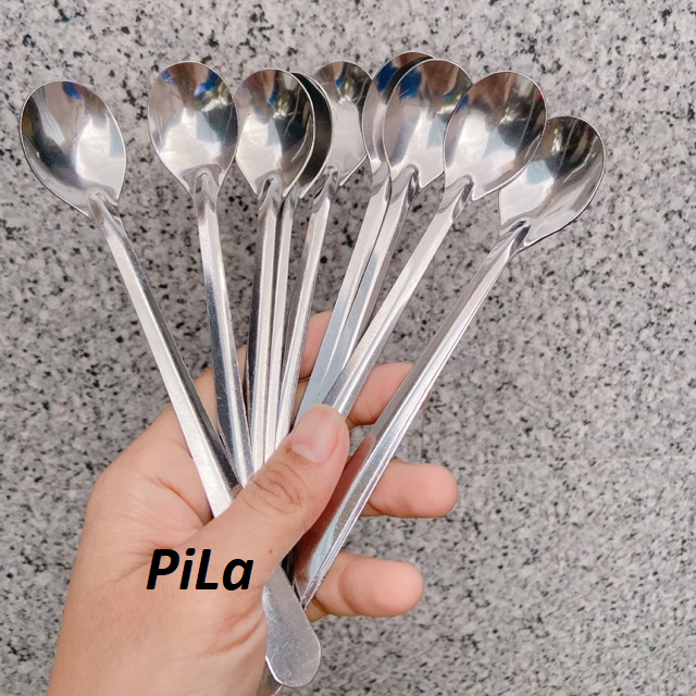 Combo 6/10 Muỗng Cà phê Inox Cán Dài Dày