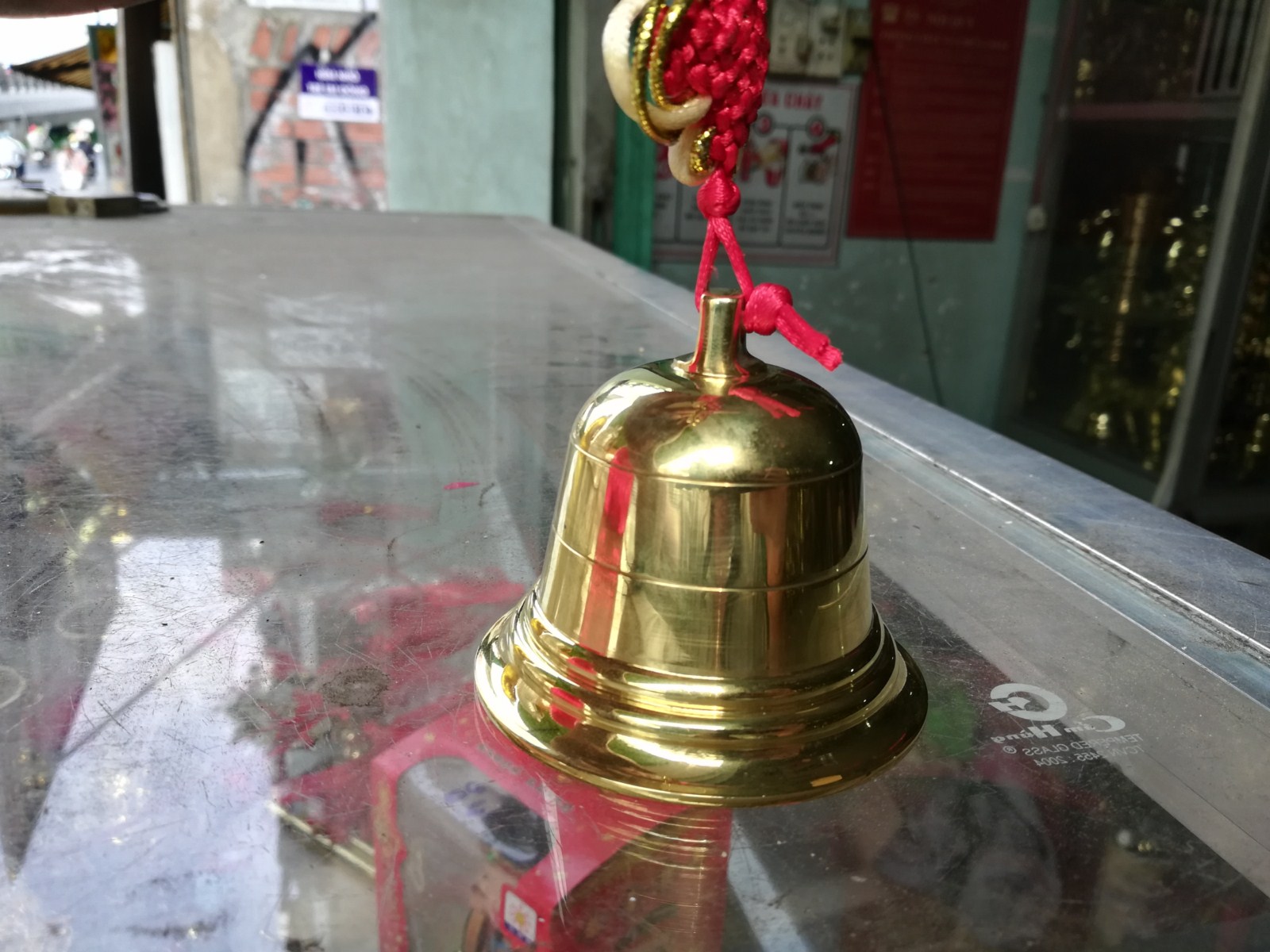 [Hàng đẹp] Chuông lắc đồng đk 7cm nguyên khối
