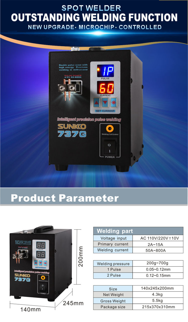 Máy Hàn Cell Pin SUNKKO 737G