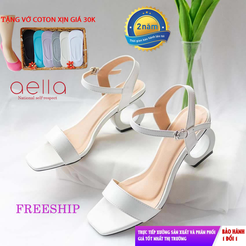 Giày cao gót nữ gót nhẫn 5cm AELLA AE001 - Da siêu mềm mịn , êm ái tuyệt đối - Giày sandal nữ cao gót, giày cao gót 5cm